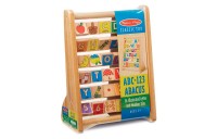 Discounted Melissa & Doug ABC-123 Abacus - Classic Wooden Educational Toy With 36 Letter and Number Tiles