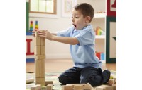 Discounted Melissa & Doug Standard Unit Solid-Wood Building Blocks With Wooden Storage Tray (60pc)