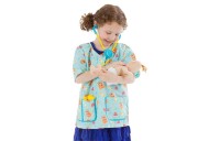 Discounted Melissa & Doug Pediatric Nurse Role Play Costume Set (8pc) - Includes Baby Doll, Stethoscope, Adult Unisex, Size: Newborn, Gold