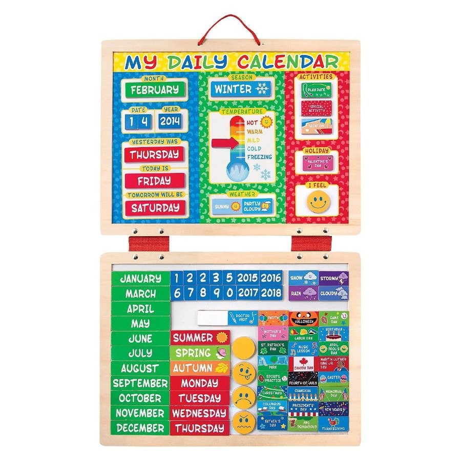 Outlet Melissa & Doug My First Daily Magnetic Calendar