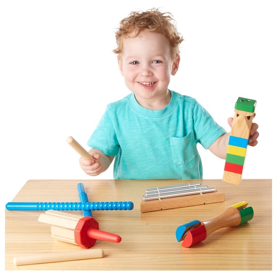 Discounted Melissa & Doug Band-in-a-Box Chime! Whistle! Jingle!