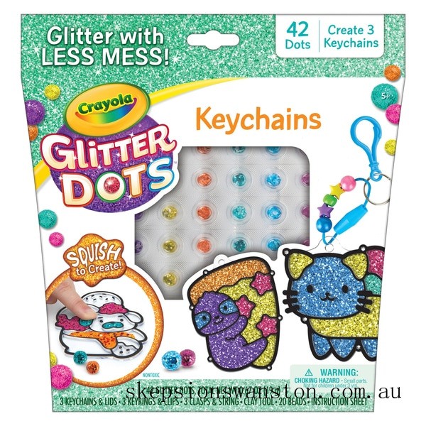 Outlet Sale Crayola Glitter Dots Sparkle Friends Keychain